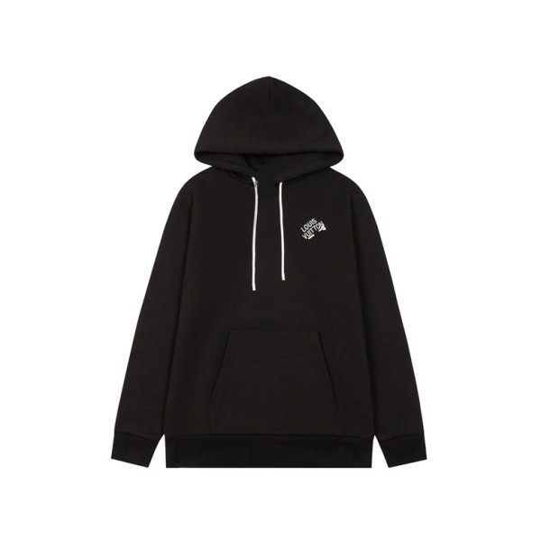 ✨루이비통 남자 베이직 블랙 후드티 - Louis vuitton Mens Black Hoodie - lv39x