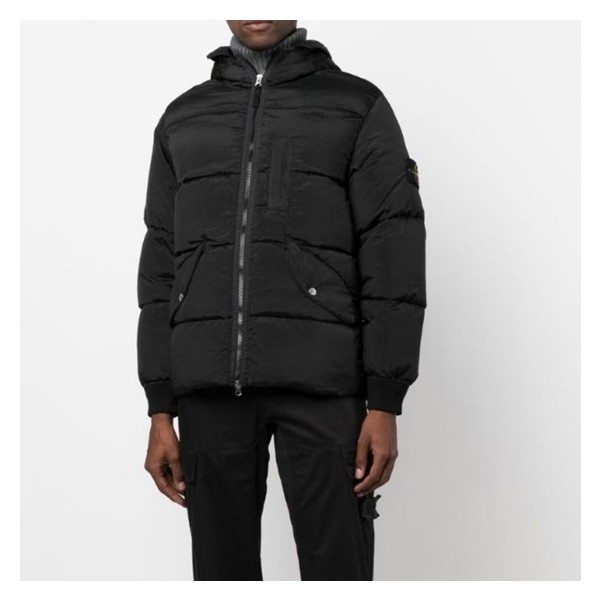 ✨스톤아일랜드 남성 블랙 구스다운 패딩 - Stone Island Mens Black Padding - sto0523x