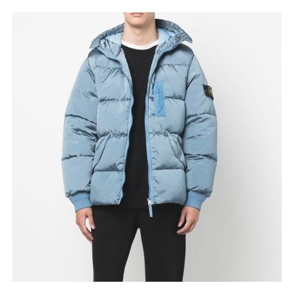 ✨스톤아일랜드 남성 블루 구스다운 패딩 - Stone Island Mens Blue Padding - sto0524x