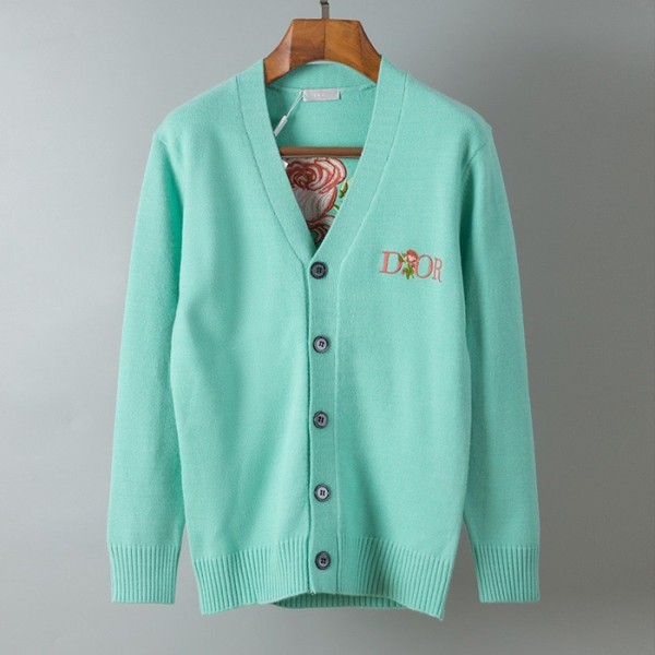 ✨디올 남성 블루 브이넥 가디건 - Dior Mens Blue Cardigan - di14x