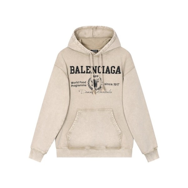 ✨발렌시아가 남/녀 캐쥬얼 베이지 후드티 - Balenciaga Unisex Beige Hoodie - ba08x