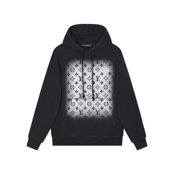✨루이비통 남자 블랙 후드티 - Louis vuitton Mens Black Hoodie - lv132x