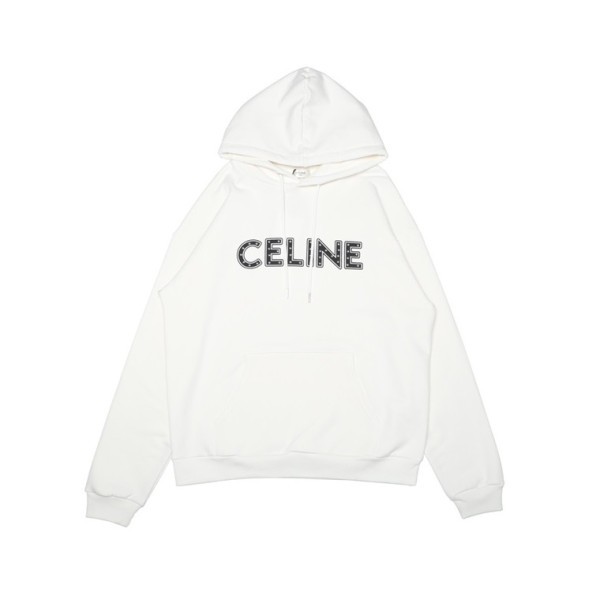 ✨셀린느 남성 캐쥬얼 화이트 후드티 - Celine Mens White Hoodie - ce02x