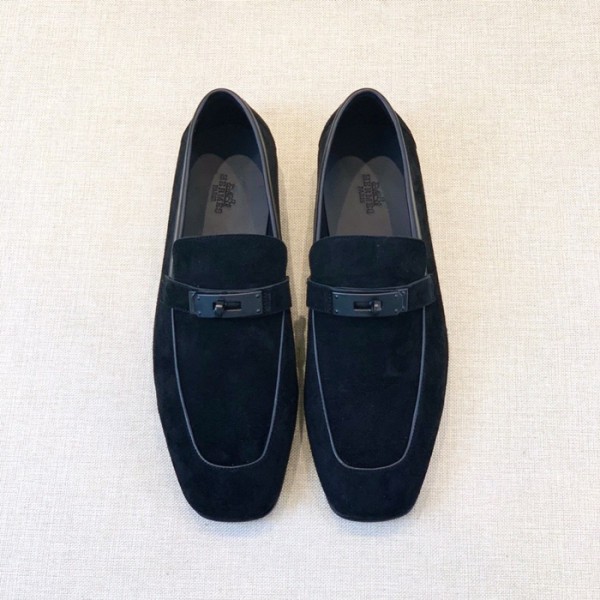 ✨에르메스 남성 시그니처 블랙 로퍼 - Hermes Mens Black Loafer - her924x