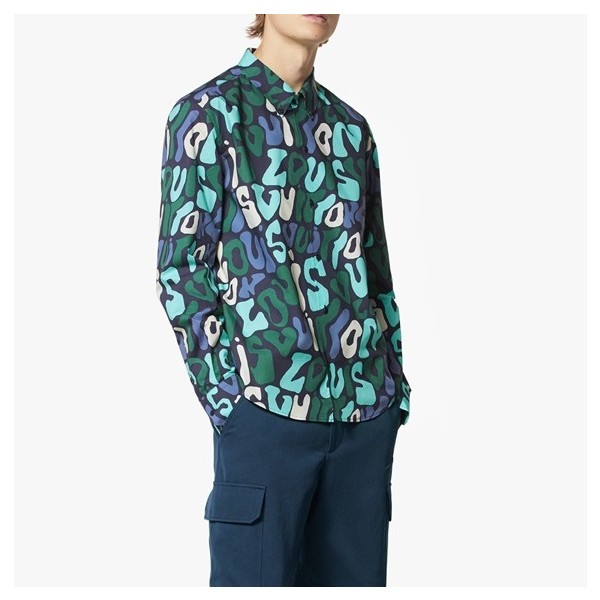 ✨루이비통 남성 블루 셔츠 - Louis vuitton Mens Blue Tshirts - lv183x