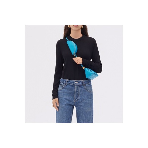 ✨보테가베네타 여성 블루 새들백 - Bottaga Veneta Womens Blue Saddle Bag - bv18x