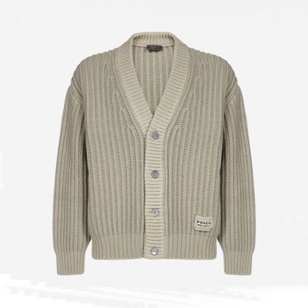 ✨프라다 남성 베이지 브이넥 가디건 - Prada Mens Beige Cardigan - pr42x
