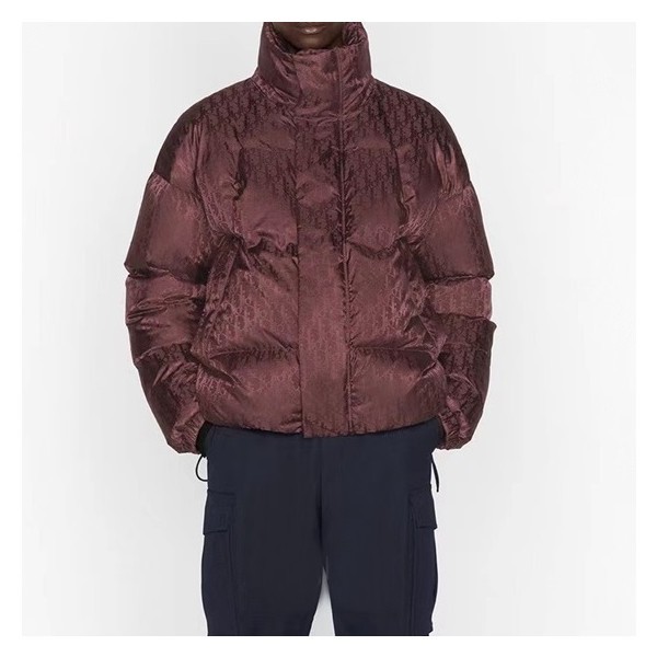 ✨디올 남성 구스다운 버건디 패딩 - Dior Mens Burgundy Padding - di124x