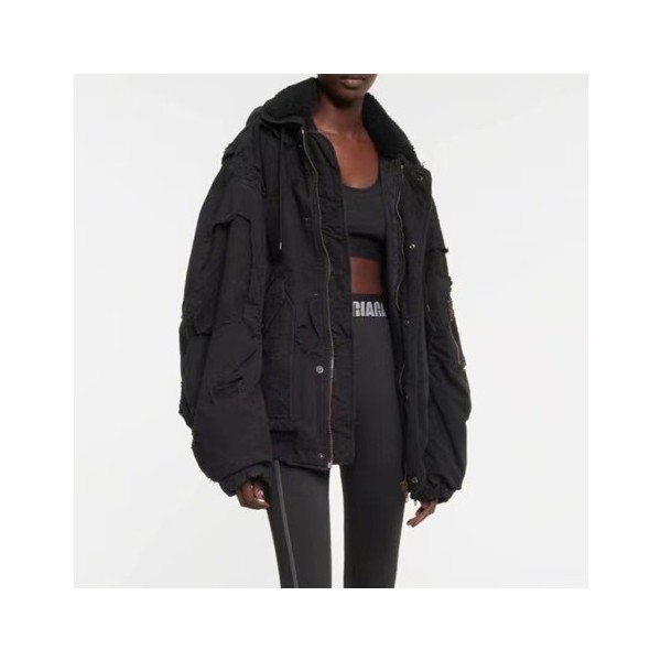 ✨발렌시아가 남/녀 블랙 다운 자켓 - Balenciaga Unisex Black Jackets - ba25x