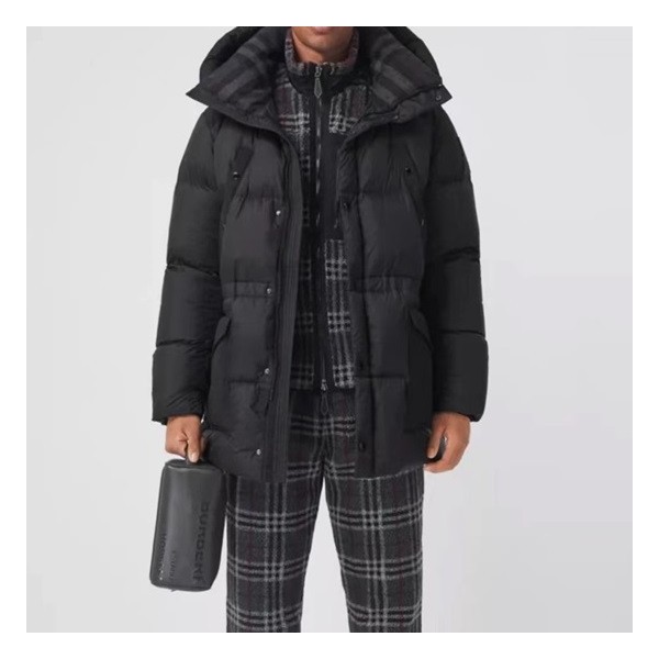 ✨버버리 남성 블랙 구스다운 롱패딩 - Burberry Mens Black Padding - bu31x