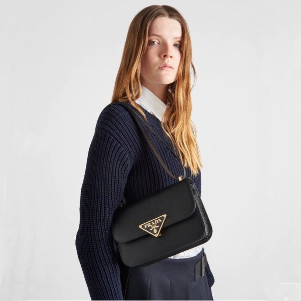 ✨프라다 여성 블랙 숄더백 - Prada Womens Black Shoulder Bag - pr210x