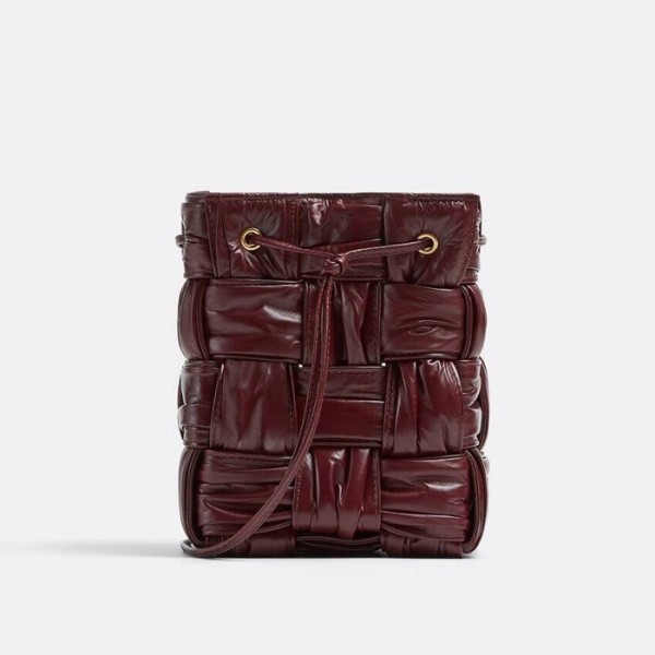 ✨보테가베네타 여성 버건디 버킷백 - Bottega Veneta Womens Burgundy Burket Bag - bv27x