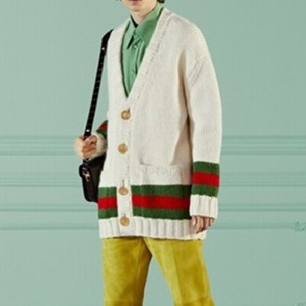 ✨구찌 남/녀 브이넥 화이트 가디건 - Gucci Unisex White Cardigan - gu147x