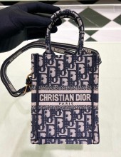 ✨디올 여성 네이비 폰백 - Dior Womens Navy Phone Bag - di215x