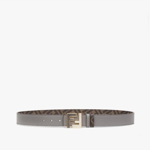 ✨펜디 남성 시그니처 양면 그레이 벨트 - Fendi Mens Gray Belts - fe53x