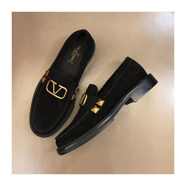 ✨발렌티노 남성 블랙 로퍼 - Valentino Mens Black Loafer - val411x