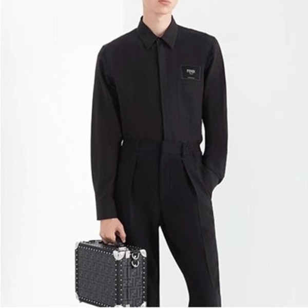 ✨펜디 남성 블랙 셔츠 - Fendi Mens Black Tshirts - fe68x