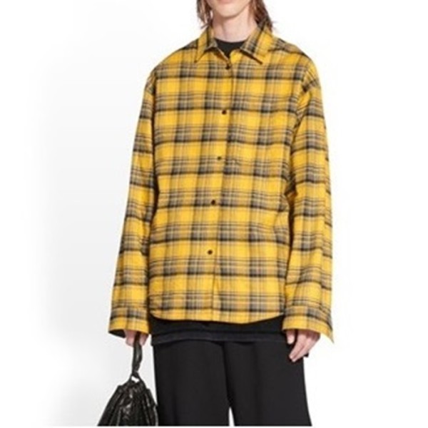 ✨발렌시아가 남성 옐로우 양면 셔츠 - Balenciaga Mens Yellow Tshirts - ba236x