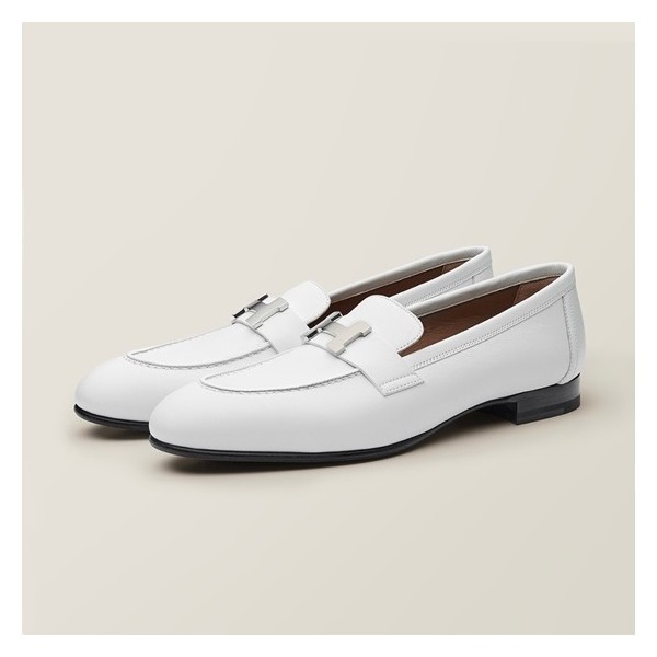 ✨에르메스 여성 화이트 파리 로퍼 - Hermes Womens White Loafer - he138x
