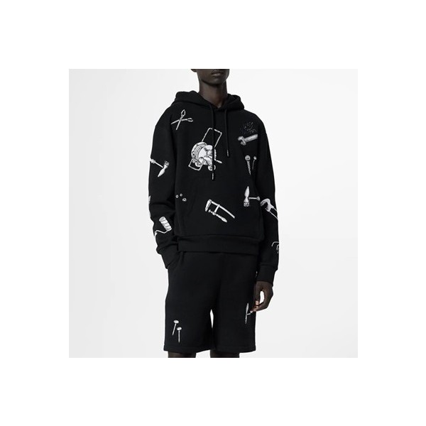 ✨루이비통 남성 블랙 후드티 - Louis vuitton Mens Black Hoodie - lv714x