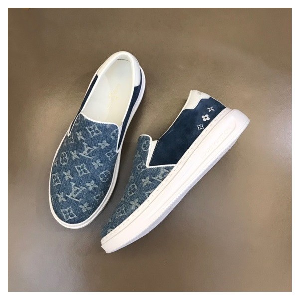 ✨루이비통 남성 모던 블루 로퍼 - Louis vuitton Mens Blue Loafer - lv742x