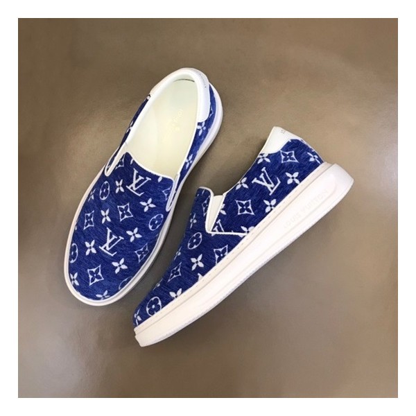 ✨루이비통 남성 모던 블루 로퍼 - Louis vuitton Mens Blue Loafer - lv748x