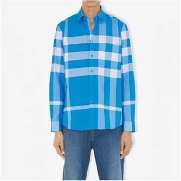 ✨버버리 남성 베이직 블루 셔츠 - Burberry Mens Blue Tshirts - bu155x