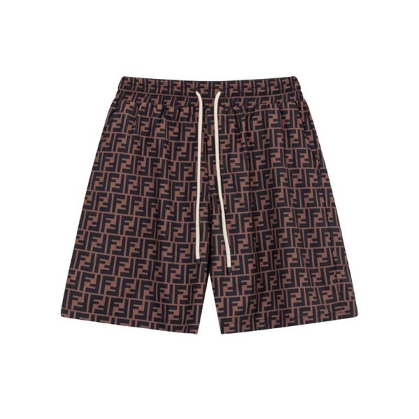 ✨펜디 남성 캐쥬얼 브라운 반바지 - Fendi Mens Brown Half-pants - fe102x
