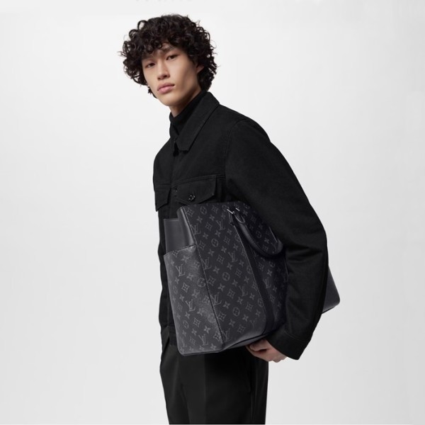 ✨루이비통 남성 블랙 토트백 - Louis Vuitton Mens Black SAC PLAT - lv820x