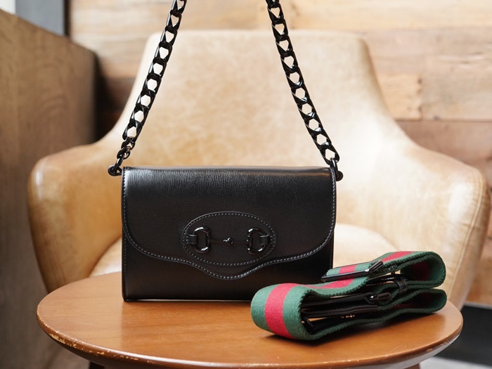✨구찌 여성 블랙 미니 홀스빗 폰백 - Gucci Womens Black Phone Bag - gu618x