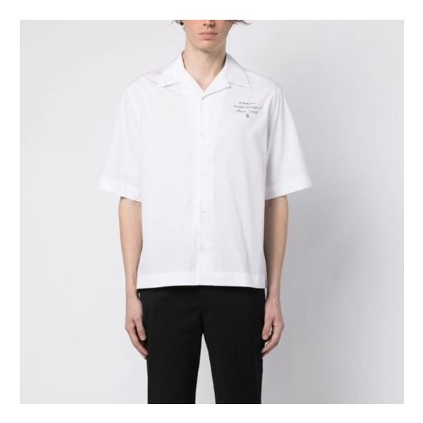 ✨지방시 남성 화이트 반팔 셔츠 - Givenchy Mens White Short-sleeved Shirts - gi246x