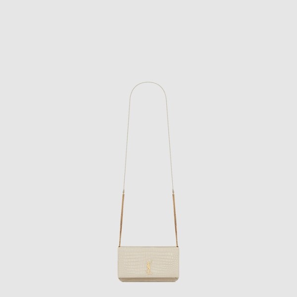 ✨입생로랑 여성 유광 크로커다일 엠보싱 가죽 스트랩 모노그램 폰 홀더 - Saint Laurent Womens Glossy Crocodile Embossed Leather Strap Monogram Phone Holder - ysl760x