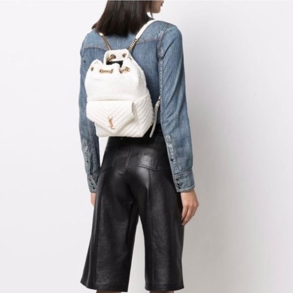 ✨입생로랑 여성 화이트 백팩 - Saint Laurent Womens White Back Pack - ysl790x