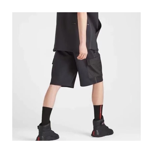 ✨프라다 남성 캐쥬얼 블랙 반바지 - Prada Mens Black Half-pants - di500x