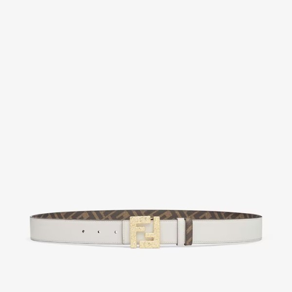 ✨펜디 남성 시그니처 양면 화이트 벨트 - Fendi Mens White Belts - fe123x