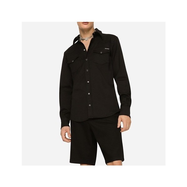 ✨돌체앤가바나 남성 블랙 반바지 - Dolce&Gabbana Mens Black Half-pants - do465x