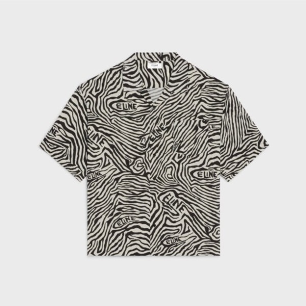 ✨셀린느 남성 캐쥬얼 블랙 반팔 셔츠 - Celine Mens Black Short sleeved Shirts - cel156x