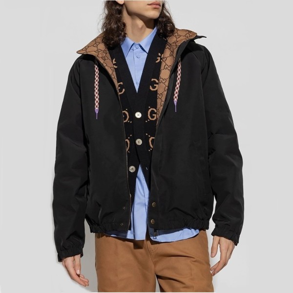 ✨구찌 남성 캐쥬얼 양면 블랙 자켓 - Gucci Mens Black Jackets - gu754x