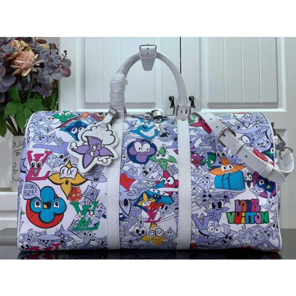 ✨루이비통 남성 화이트 키폴 - Louis vuitton Mens White Keepall - lv1280x