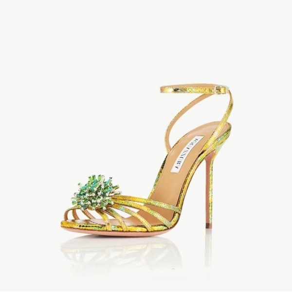 ✨아쿠아주라 여성 옐로우 하이힐 - Aquazzura Womens Yellow High-heels - aq27x