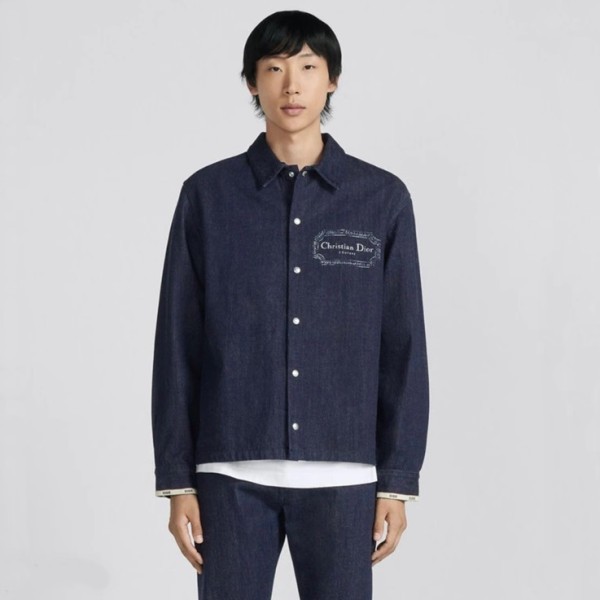 ✨디올 남성 블루 셔츠 - Dior Mens Blue Tshirts - di554x