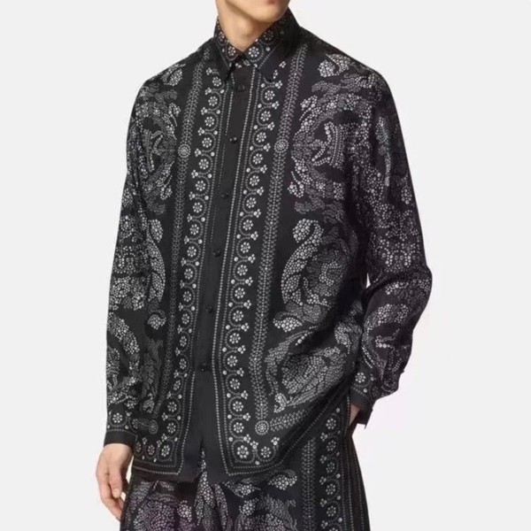 ✨베르사체 남성 클래식 블랙 셔츠 - Versace Mens Black Shirts - ve113x