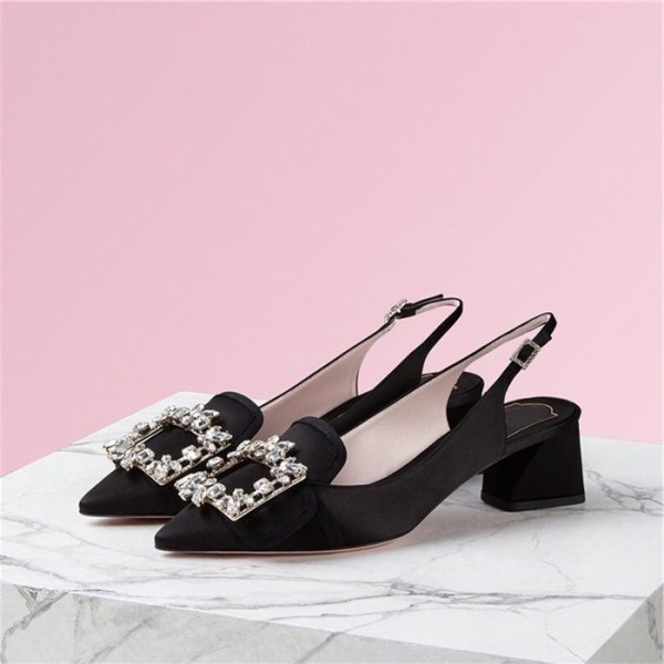 ✨로저비비에 여성 블랙 슬링백 - Roger Vivier Womens Black Sandals - vi04x