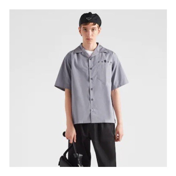 ✨프라다 남성 모던 그레이 반팔 셔츠 - Prada Mens Gray Short sleeved Shirts - pr617x