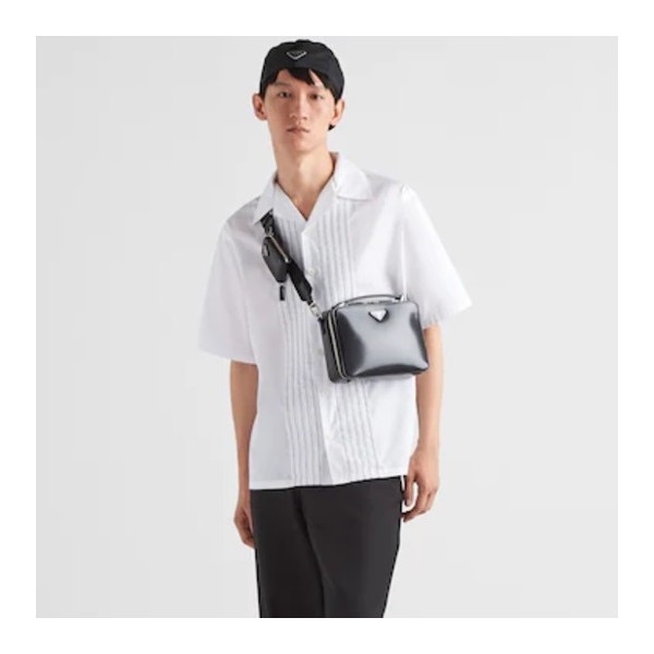 ✨프라다 남성 모던 화이트 반팔 셔츠 - Prada Mens White Short sleeved Shirts - pr618x