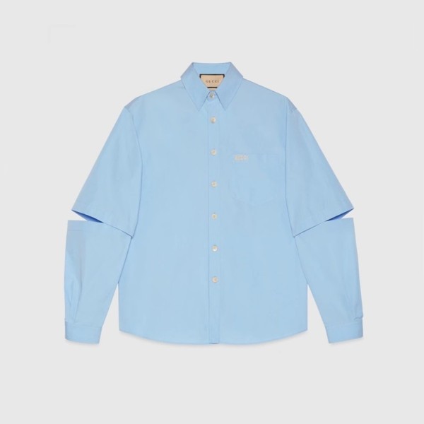 ✨구찌 남성 트렌디 블루 셔츠 - Gucci Mens Blue Shirts - gu877x
