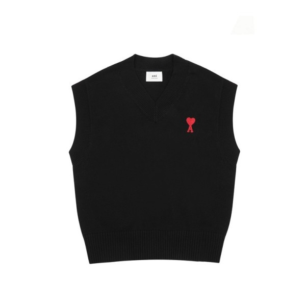 ✨아미 남/녀 블랙 베스트 - Ami Unisex Black Vest - am10x
