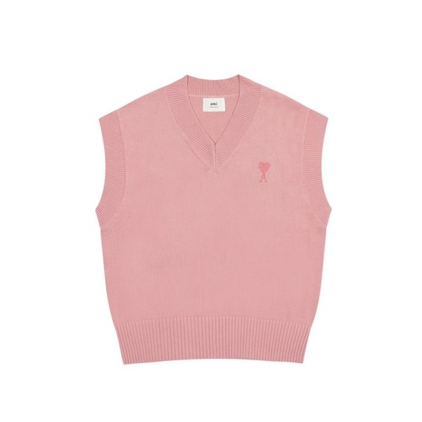 ✨아미 남/녀 핑크 베스트 - Ami Unisex Pink Vest - am11x