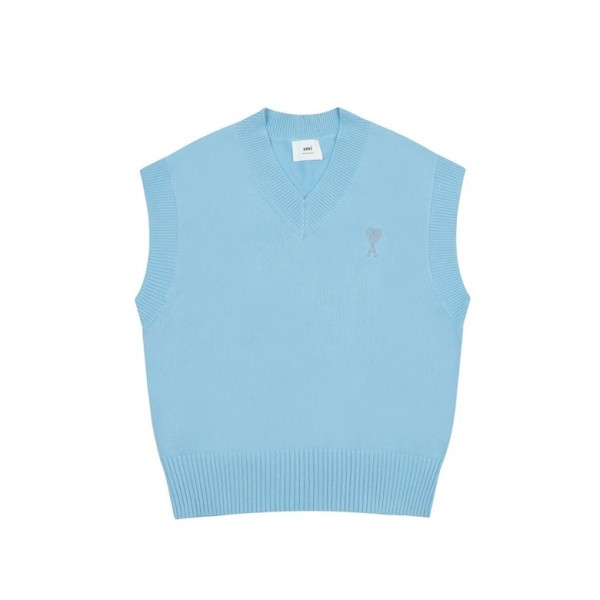 ✨아미 남/녀 블루 베스트 - Ami Unisex Blue Vest - am12x