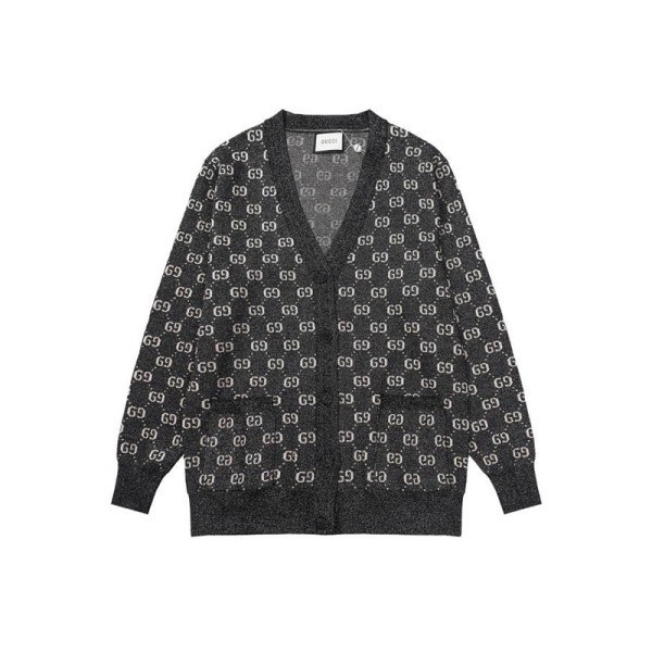 ✨구찌 남성 블랙 브이넥 가디건 - Gucci Mens Black Cardigan - gu904x